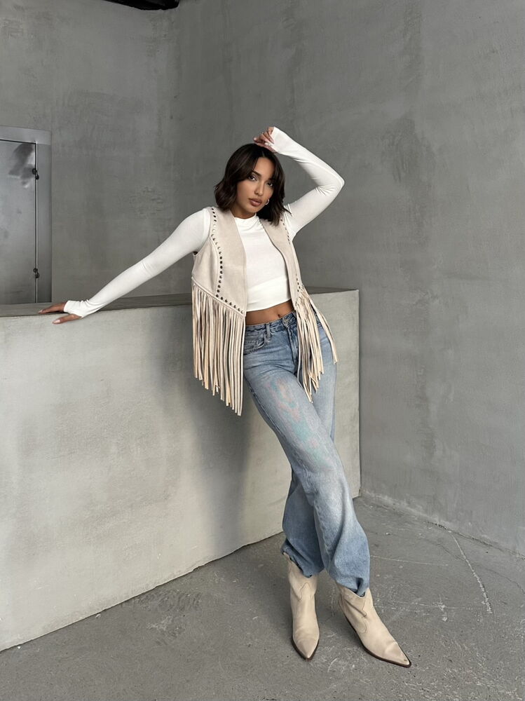 Stone Tassel Drop Vest