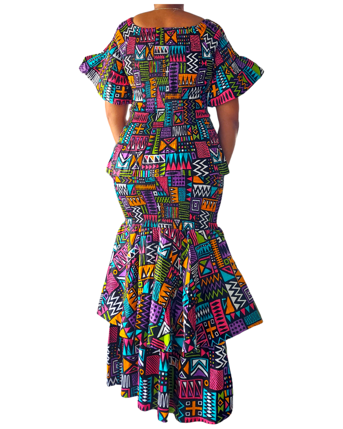 Smock Skirt & Blouse Set Multi
