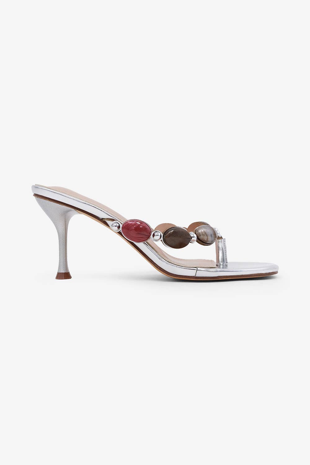 Nina Beaded Thong Heel