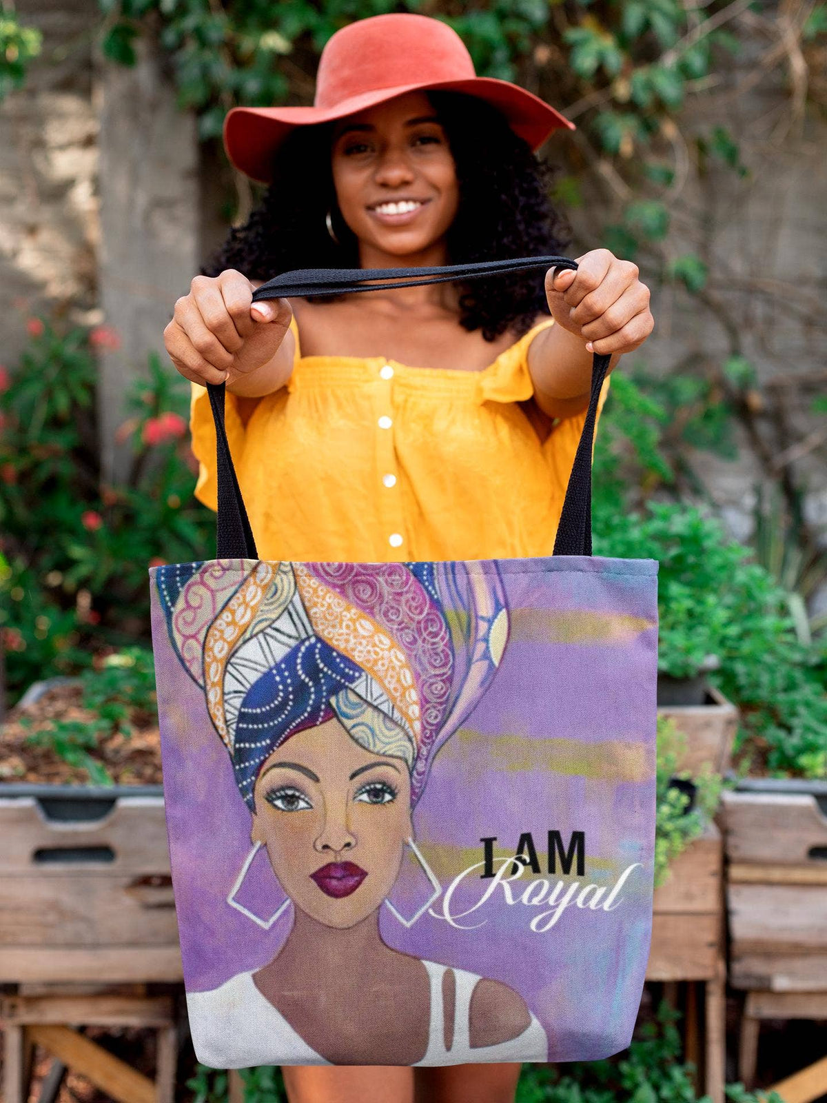 Woven Tote Bag I Am Royal