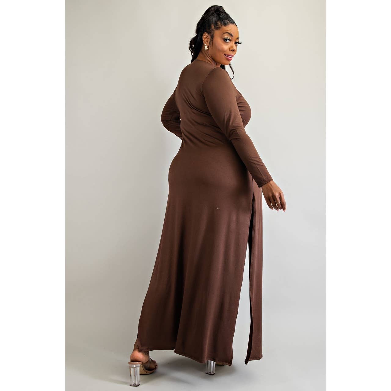 Criss-cross Keyhole Cutout Maxi Top