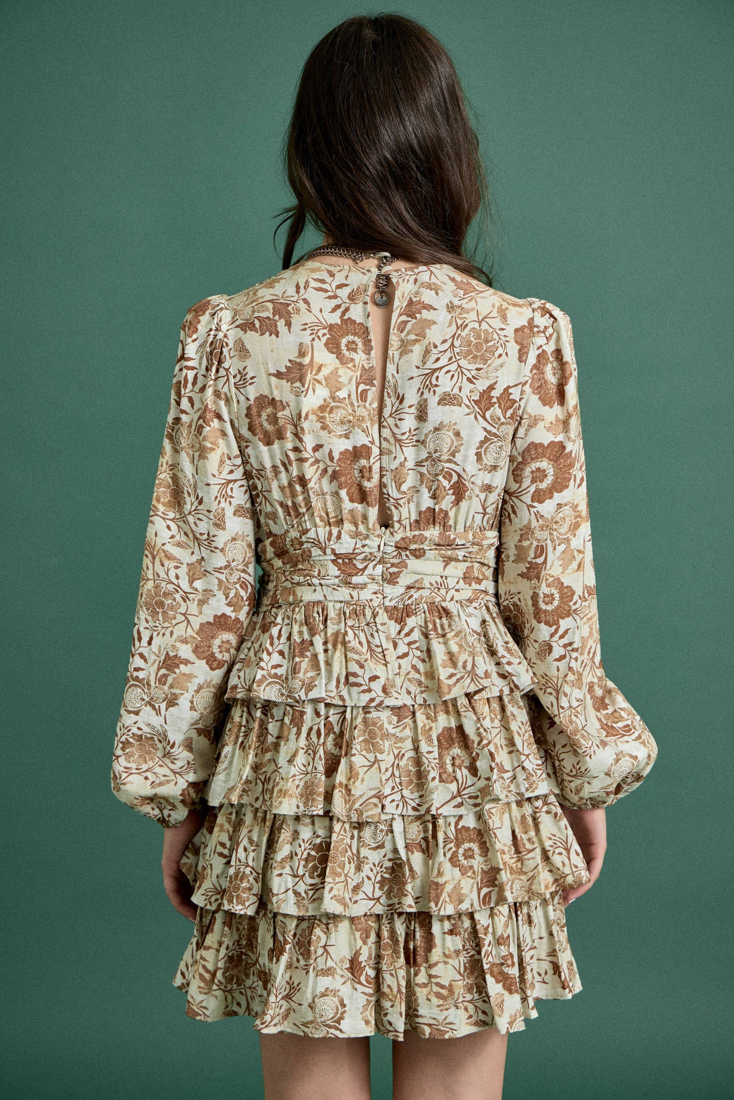 Floral Print Ruffle Mini Dress