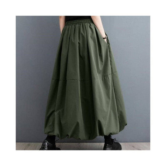 Fluffy Maxi Bubble Skirt with Pockets