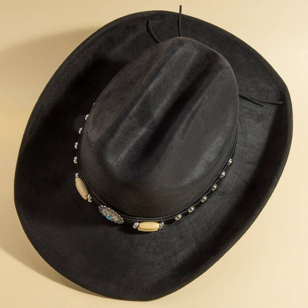 Western Concho Belt Strap Cowboy Hat