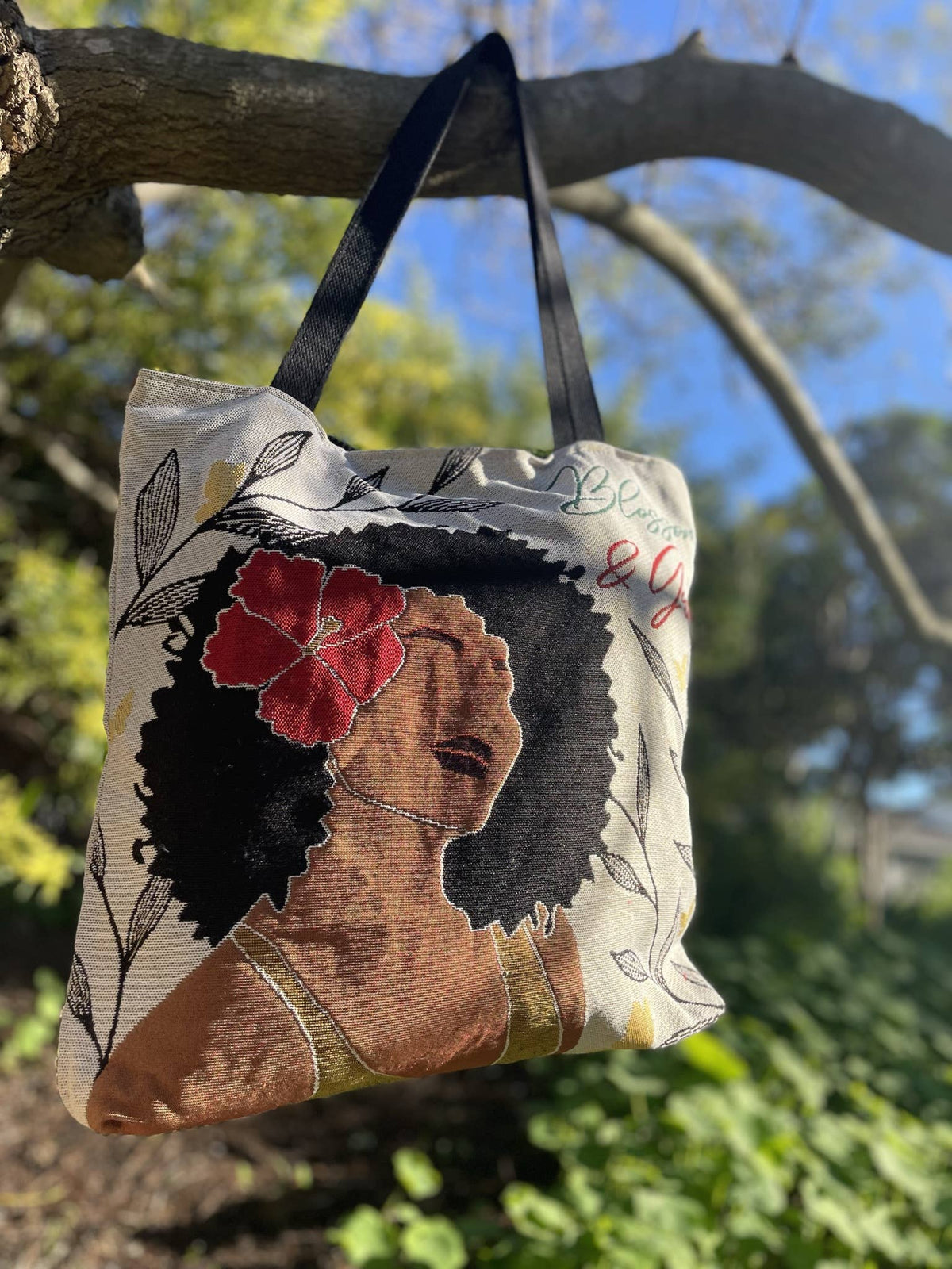 Blossom & Grow Woven Tote Bag
