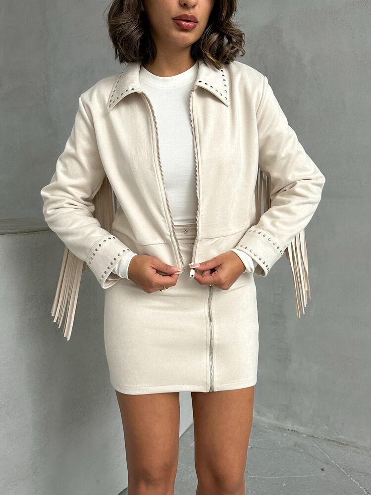 Stone Tassel Drop Jacket