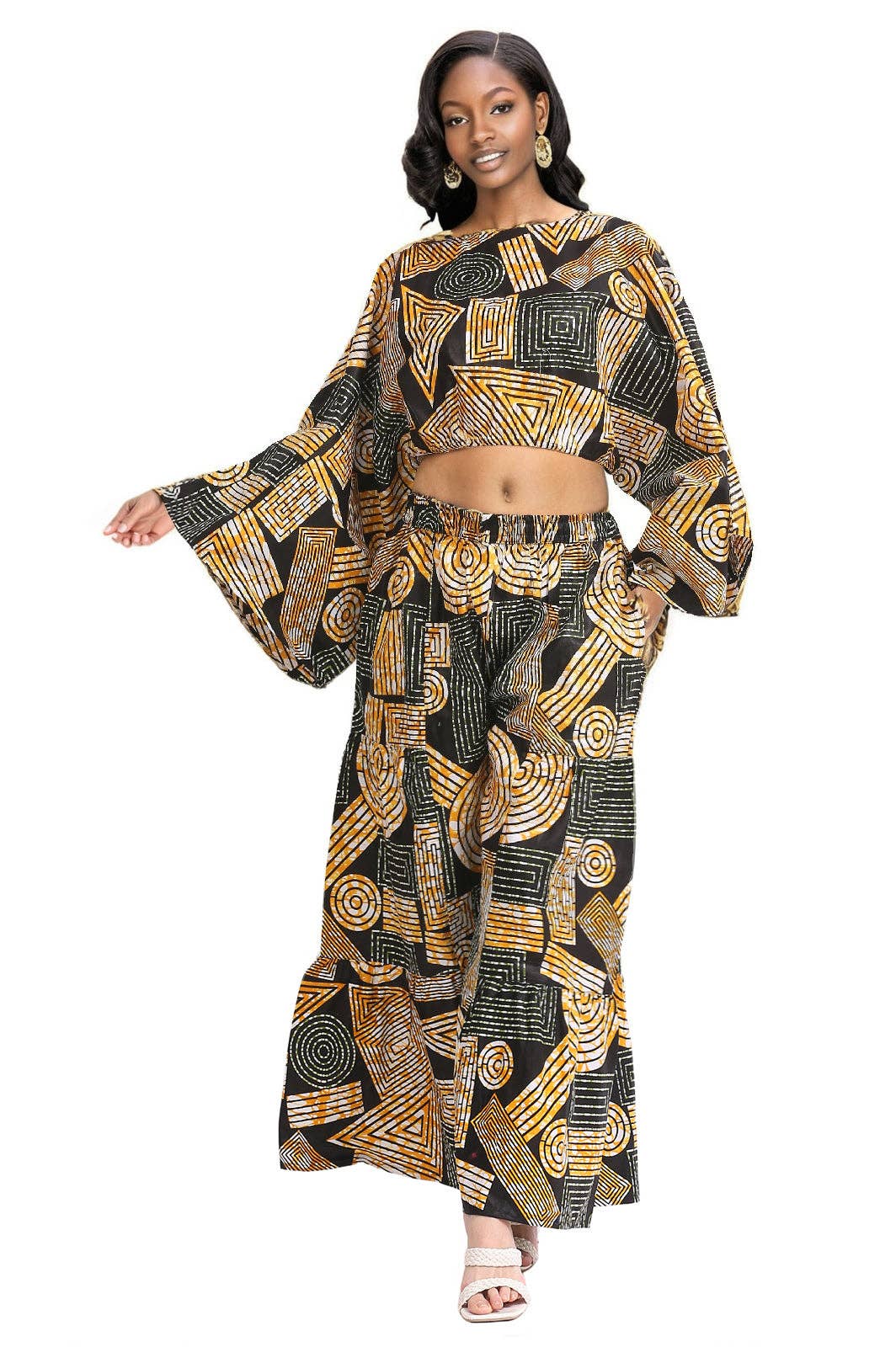 Geometric Wax Print Co-Ord Set