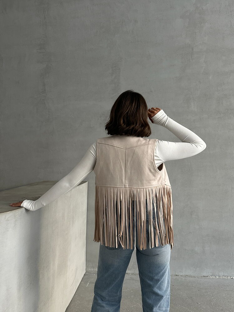 Stone Tassel Drop Vest