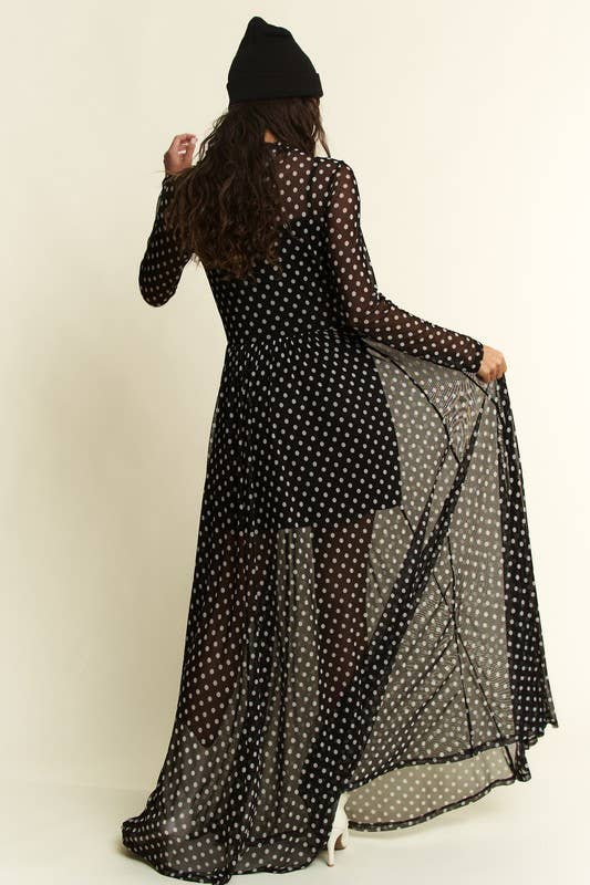 Polka Dot Mesh Dress