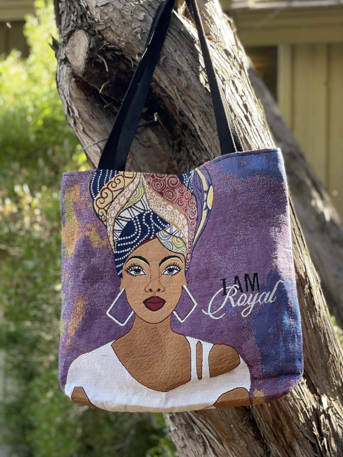 Woven Tote Bag I Am Royal
