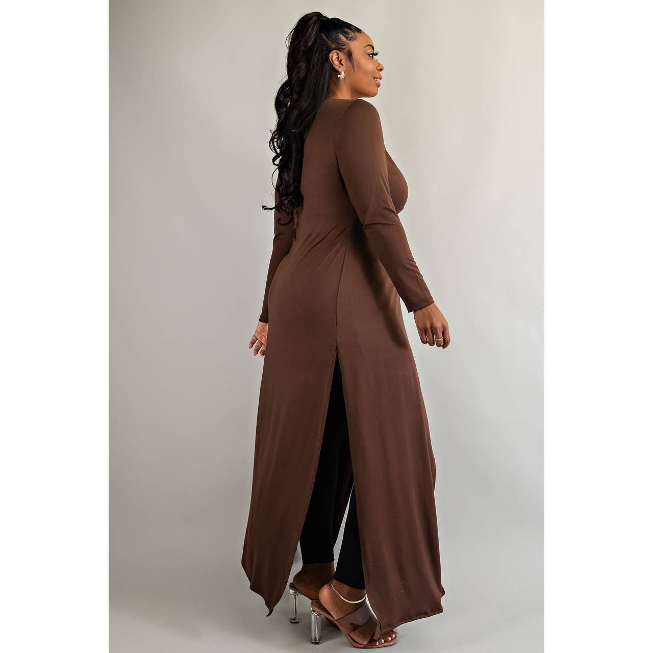 Criss-cross Keyhole Cutout Maxi Top