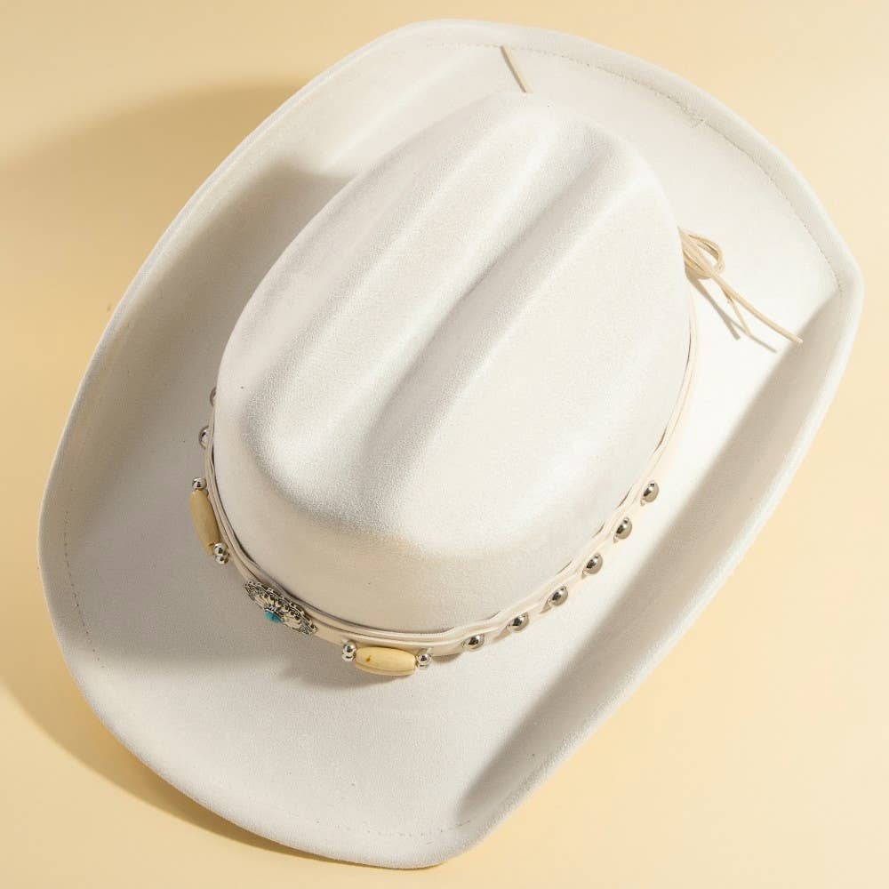 Western Concho Belt Strap Cowboy Hat