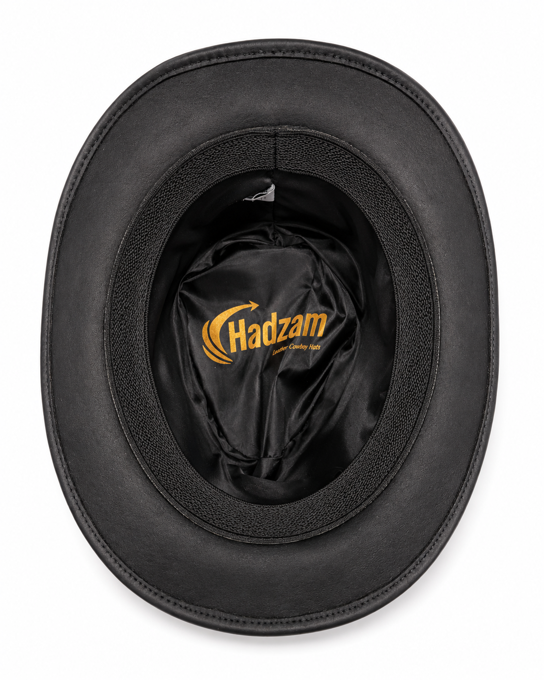 Black Genuine Leather Shapeable Unisex Cowboy Hat