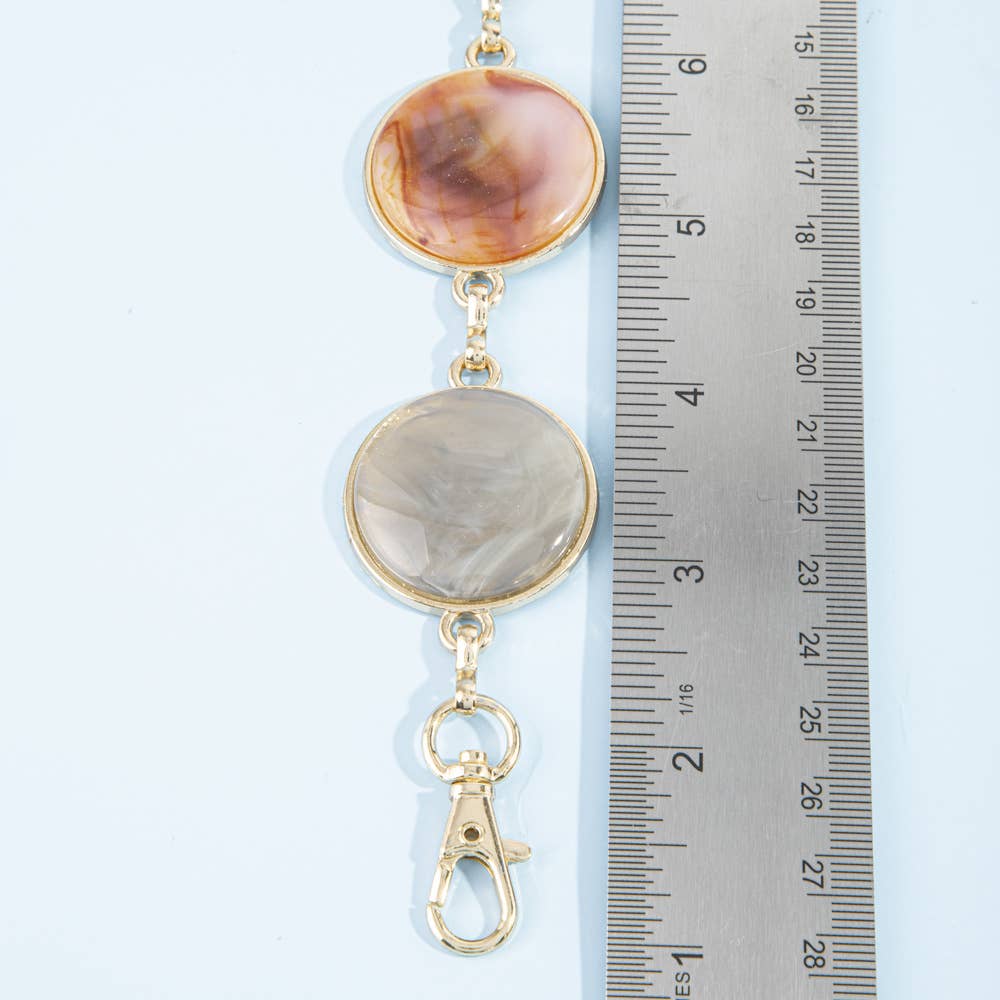 Multicolor Stone Disc Chain Belt