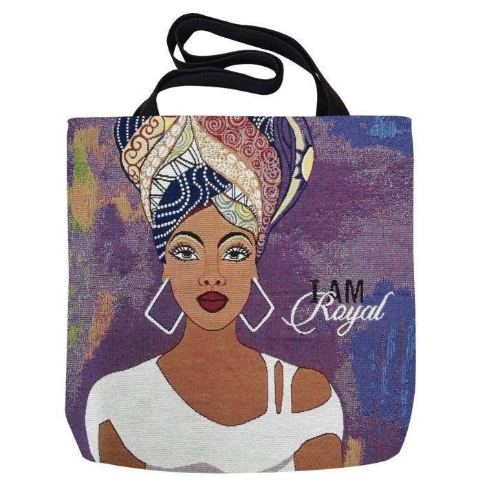 Woven Tote Bag I Am Royal