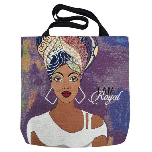 Woven Tote Bag I Am Royal
