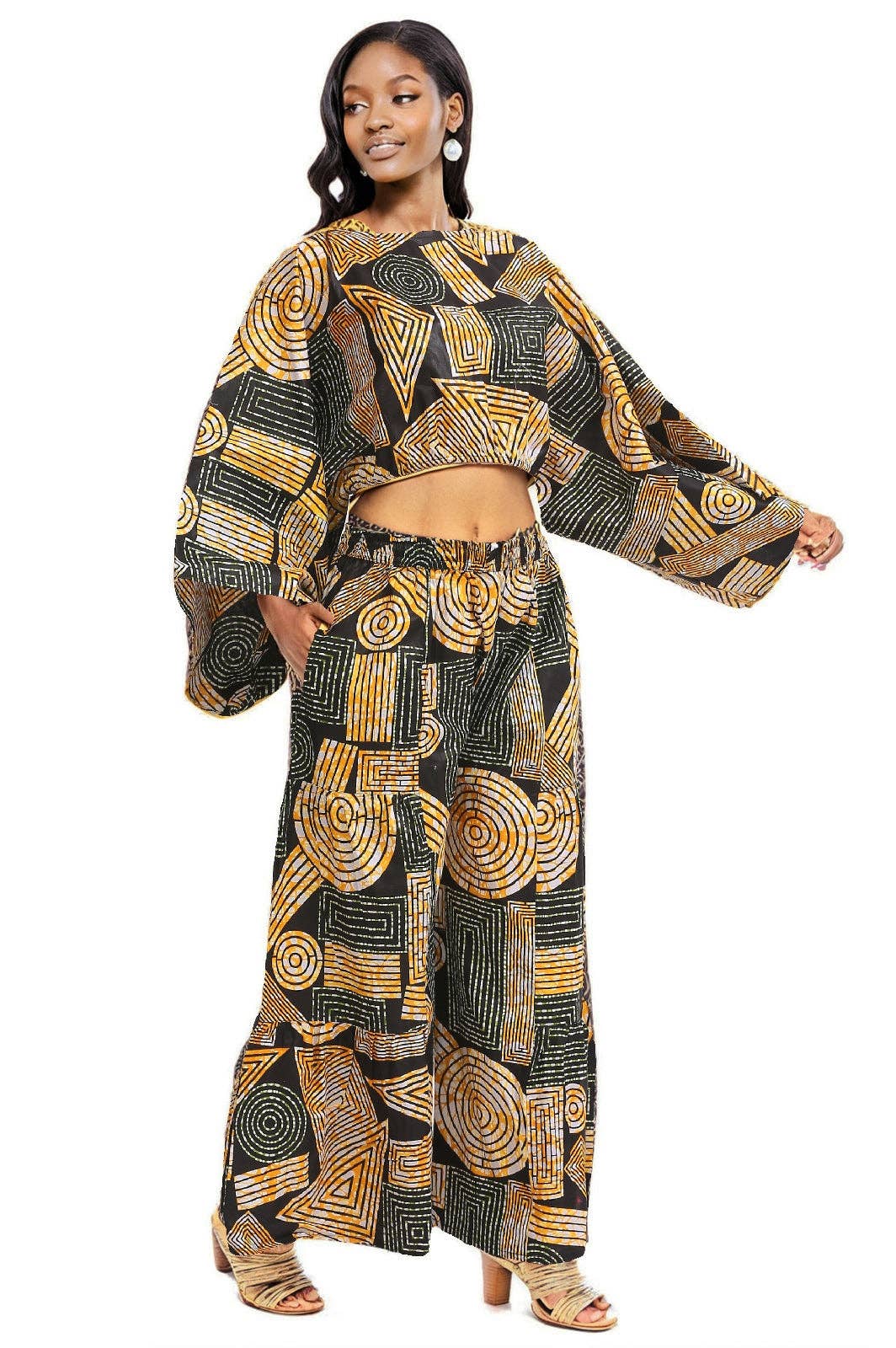 Geometric Wax Print Co-Ord Set