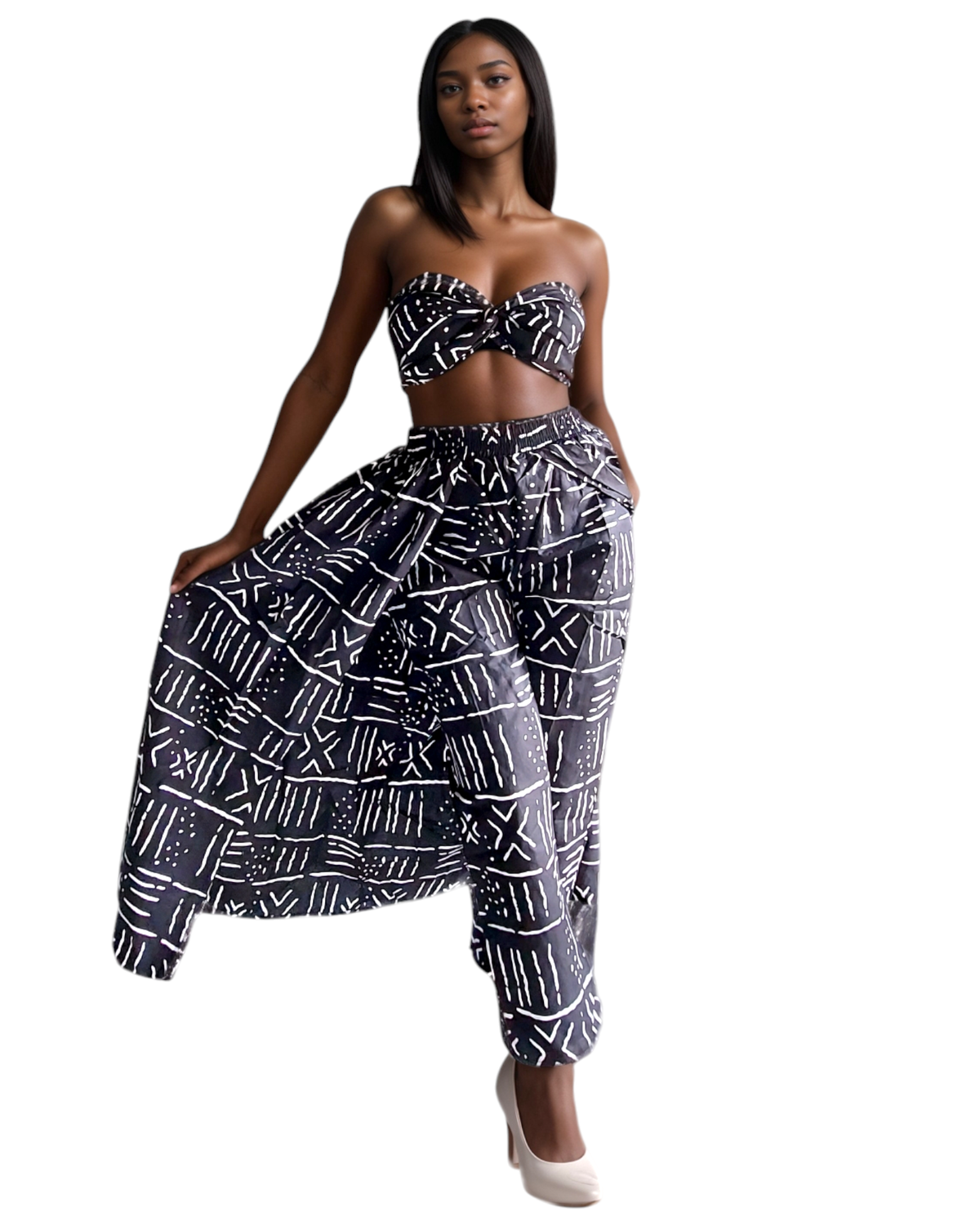 Cape Pant With Scarf / Tribal