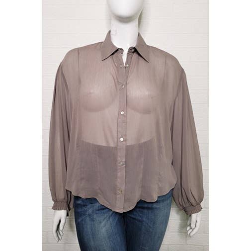 Mocha Chiffon Blouse